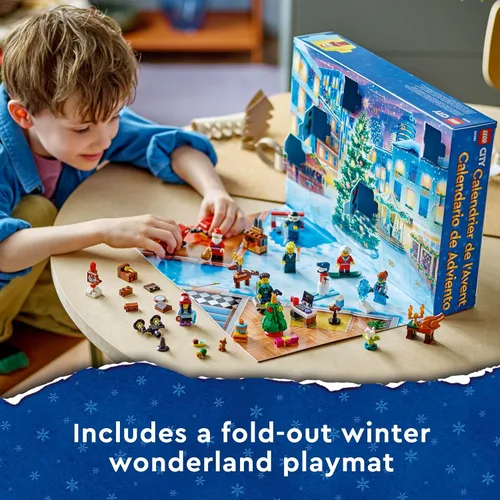 Vista 4 de Calendario de Adviento LEGO City 2023 60381 Cuenta regresiva de Navidad Conjunto de juego, idea de regalo para contar los días hasta la aventura