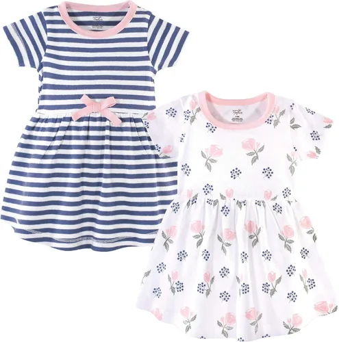 Vista 29 de Touched by Nature - Vestidos de manga corta y manga larga de algodón orgánico para niñas pequeñas, bebés y mujeres Manga larga con flores abstractas