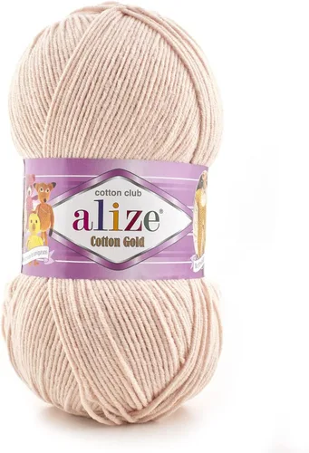Vista 40 de 55% algodón 45% acrílico Alize Cotton Gold Yarn 1 madeja/bola 3.53 oz 360 yardas (1-crema)