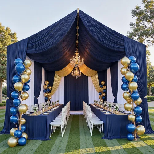 Vista 39 de Cortina de techo beige de 20 x 40 pies para bodas, 4 paneles sin arrugas, 40 pies de largo, cortinas drapeadas para bodas, cumpleaños y fiestas