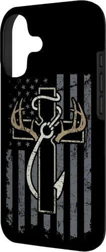 Vista 2 de Faith Hunting Fishing - Christian Cross USA Hunter Fisherman Case for iPhone 17