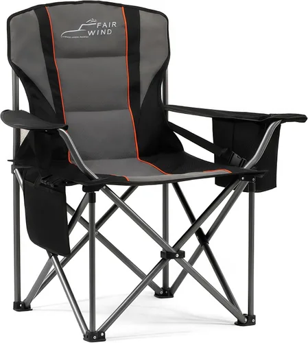 Vista 15 de FAIR WIND Juego de 2 sillas de camping totalmente acolchadas de gran tamaño, juego de sillas de césped resistentes con soporte lumbar ajustable