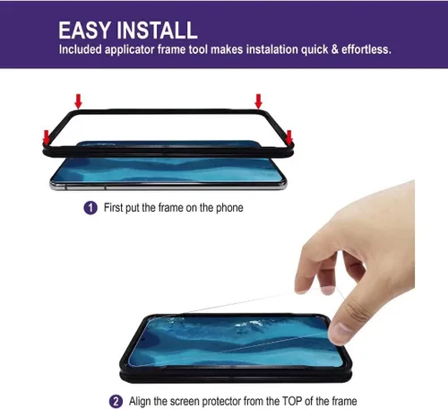 Vista 3 de [Compatible con huellas dactilares] [2 unidades] de vidrio templado para Google Pixel 6 protector de pantalla [2021], con [alineación] diseñado