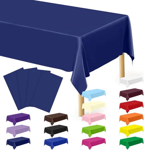 Vista 68 de Suministros de regreso a clases, 2 manteles de 108 x 54 pulgadas, manteles desechables coloridos para el primer día de escuela, rectangular
