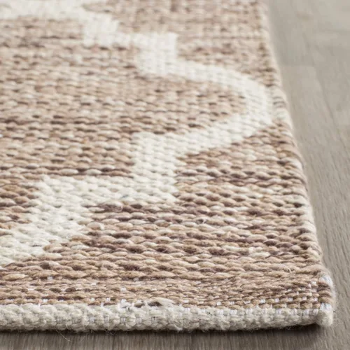 Vista 4 de SAFAVIEH Montauk Collection - Alfombra decorativa, 2 pies 3 pulgadas x 3 pies 9 pulgadas, beige y marfil, hecho a mano, de algodón enrejado, ideal
