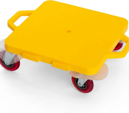 Vista 9 de Cosom Scooter Board, 16 Inch Premium Sit & Scoot Board with 4 Inch Non-Marring Performance Wheels, Double Race Bearings, & Safety Handles, Physical