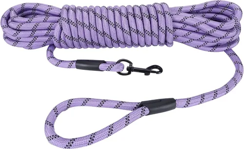 Vista 13 de Hi Kiss Correa de Entrenamiento de Obediencia y Agilidad para Perros/Cachorros - 15 pies 20 pies 30 pies 50 pies 100 pies - Ideal para Jugar