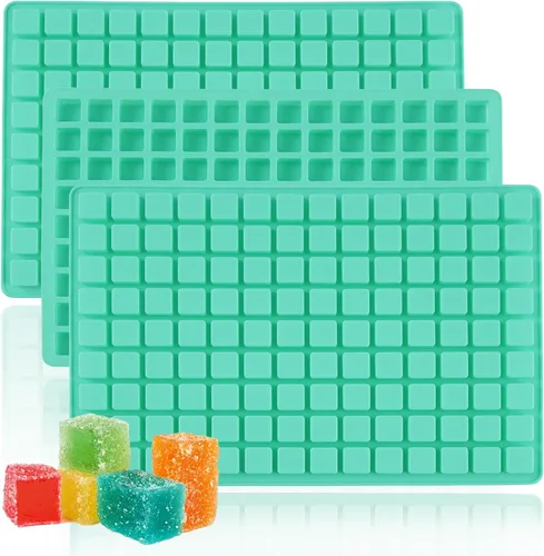Vista 8 de Paquete de 2 moldes cuadrados de silicona para chocolate, moldes de silicona para caramelo de 40 cavidades para chocolate, cubitos de hielo