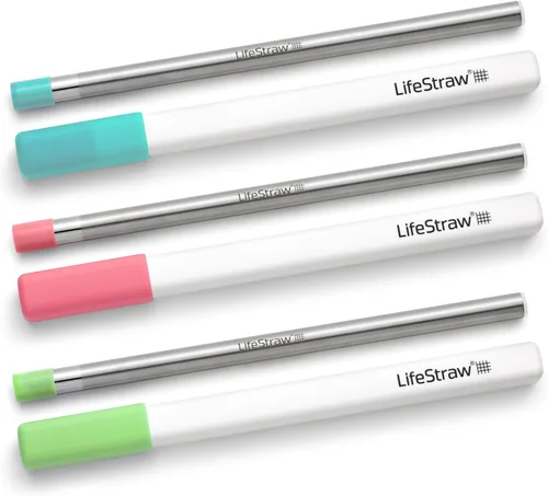 Vista 11 de LifeStraw Sip - Paja reutilizable de acero inoxidable para beber con filtro de agua