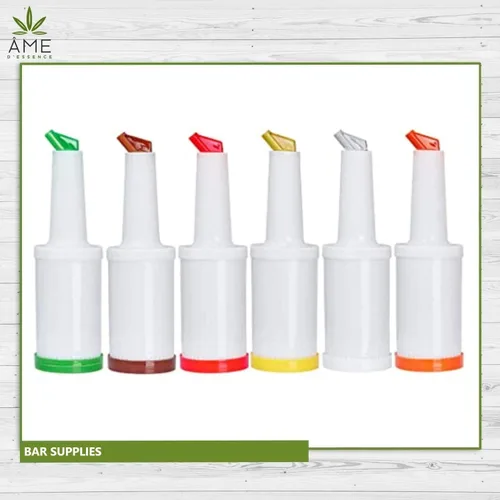 Vista 6 de AME D'ESSENCE (6-PCS-1 Qt) White Store N Pour - Contenedores para botellas con boquilla Flow-N-Stow para jugo de fruta y licor, botellas de 1 cuarto