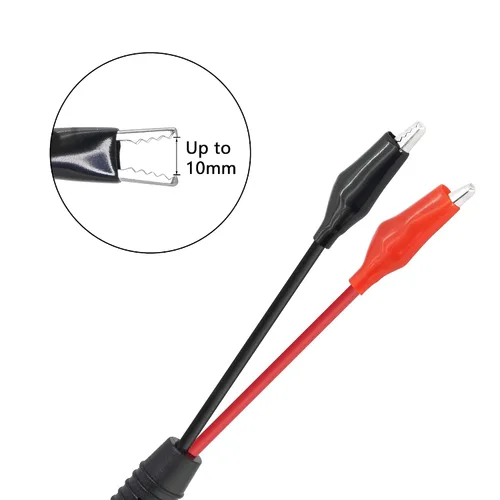 Vista 2 de YACSEJAO Cable de prueba de clip de cocodrilo doble BNC de 1M/3.3FT, BNC Q9 a cable de prueba de clip de cocodrilo doble conductores de sonda