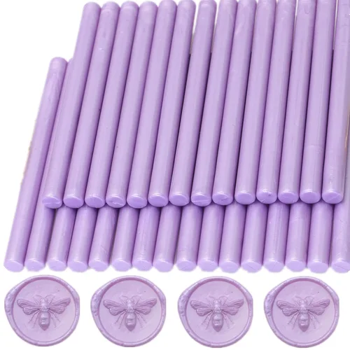 Vista 14 de 30 barras de sellado de cera de bronce, 30 varillas de sellado de cera para sello de cera, mini pistola de cera para sellar palos de sellado, apto