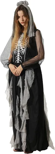 Vista 4 de FantastCostumes - Disfraz de zombi con banda para el pelo para mujer