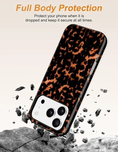 Vista 400 de Jusy Funda compatible con MagSafe con estampado de caparazón de tortuga marrón para iPhone 7/8/SE, cubierta protectora de TPU suave magnética