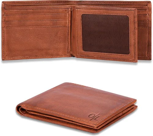 Vista 77 de Carteras RFID delgadas para hombres - Cartera de bolsillo frontal de piel genuina