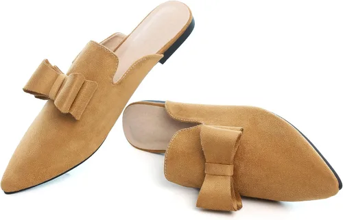 Vista 6 de mocasines para mujer con lazo, mocasines con punta puntiaguda, de verano, zapatos planos sin cordones