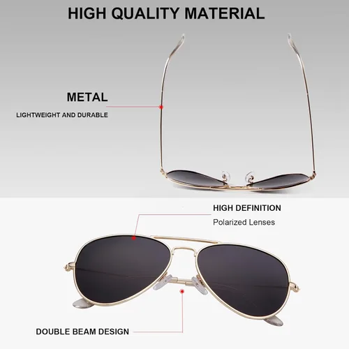Vista 4 de Classic Aviator Sunglasses Retro Aviator Sunglasses for Women Men UV Blocking