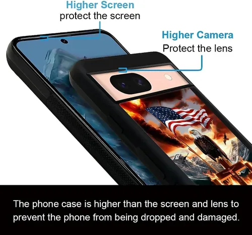 Vista 1876 de Compatible con Google Pixel 4A 5G Mobile Case Creative Acrylic Panel trasero Silicona Protección Grip especialmente diseñado para Google Pixel 4A 5G