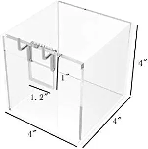 Vista 5 de FixtureDisplays® Slatwall Clear Candy Bin acrílico plexiglás titular de la pluma lápiz regla 100800-2PK-NPF