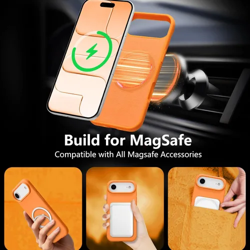 Vista 653 de Funda magnética de silicona para iPhone 13 Pro, color blanco antiguo [Compatible con Magsafe] [Forro de microfibra suave antiarañazos], funda