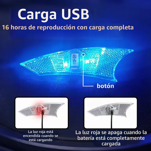 Vista 2 de Luces de rueda de bicicleta recargable, paquete de 2, luz de radios de bicicleta, resistente a la intemperie, luces de bicicleta para adultos