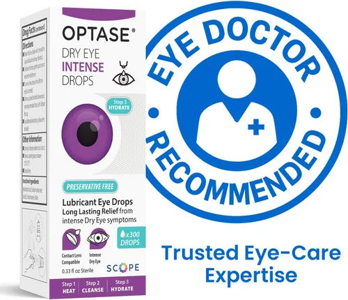Vista 7 de OPTASE Gotas para ojos secos intensas - Gotas para ojos sin conservantes - Botella multidosis - Paso 3 Hidratar - 0.33 fl oz, 300 dosis