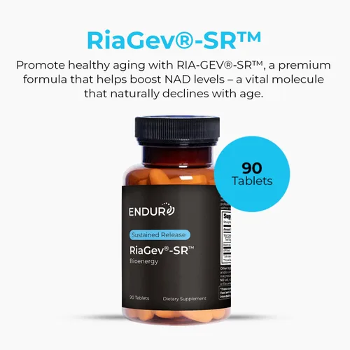 Vista 2 de ENDUR-RIAGEV - Ribosa + B3 - SR (liberación sostenida) 600 mg - ribósido (NR) - NAD+ Booster, niacinamida y ribosa para energía celular y apoyo al