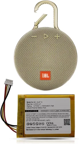 Vista 5 de L0721-LF - Batería de 1000 mAh compatible con clip 3 / clip 3AN / Clip 3SAND altavoz Bluetooth impermeable con herramientas pieza de batería sin