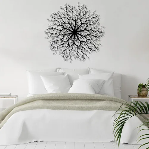 Vista 7 de Arte de pared de metal árbol de la vida, decoración de pared de árbol genealógico, arte de pared de árbol de metal, decoración de pared de metal
