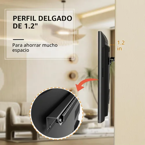 Vista 4 de KAMIWI Soporte de pared para TV de 12 a 55 pulgadas de hasta 100 libras