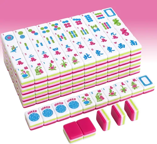 Vista 12 de Juego de 166 azulejos Mahjong, 1.2 pulgadas, negro