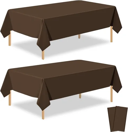 Vista 18 de Paquete de 2 manteles rectangulares desechables de plástico negro de 54 x 108 pulgadas, manteles de plástico negro para cumpleaños, bodas