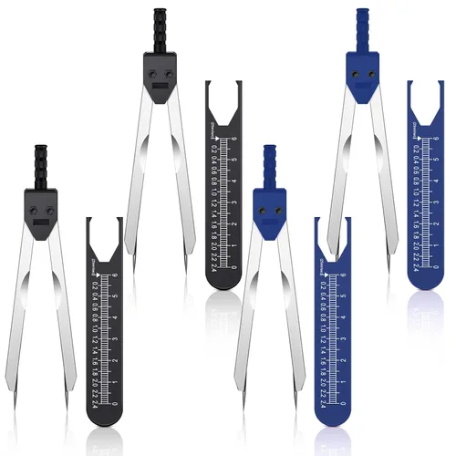 Vista 11 de Frienda 2 piezas de calibrador de ECG calibradores ECG herramienta de medición con regla electrocardiograma divisor de dibujo para enfermería (negro)