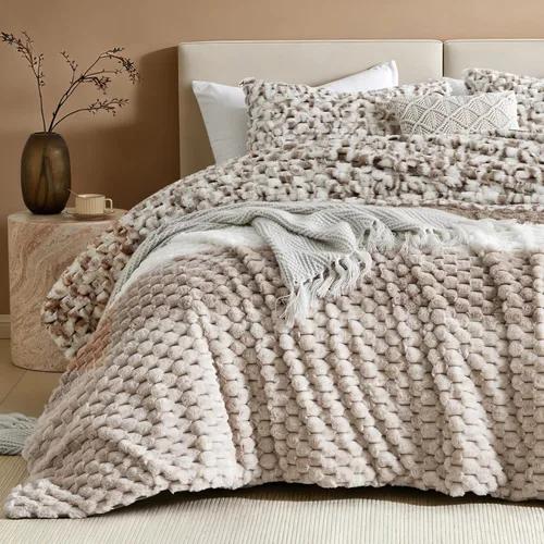 Vista 9 de Petrichor Juego de edredón esponjoso tamaño individual, edredón grueso de franela negra ultrasuave para cama Queen, juego de ropa de cama cálido