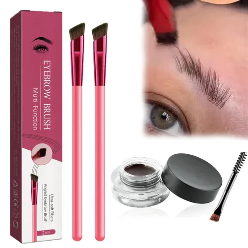 Vista 11 de Cepillo de sello de cejas 4D, cepillo de trazo de cabello de cejas, cepillo de cejas 4D, cepillo de cejas ultrafino, cepillo de cejas realista