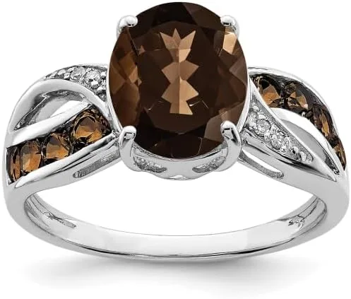 Vista 7 de IceCarats 925 Sterling Silver Diamond Gemstone Ring
