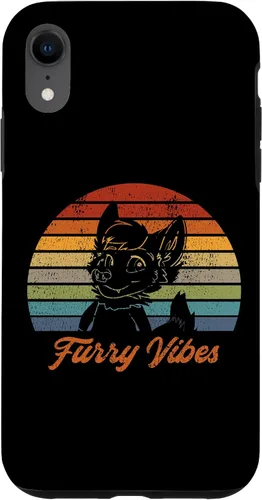 Vista 24 de iPhone 13 Pro Max Retro Furry Fandom Furry Vibes - Lindo estuche de traje OwO