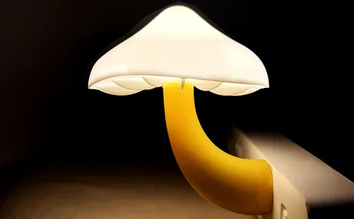 Vista 8 de iBetterLife [50 paquetes] Sensor LED de hongos luz nocturna enchufable de pared linda luz nocturna de hongos lámpara de dormitorio de ensueño
