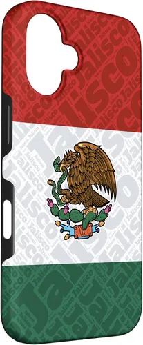 Vista 3 de Funda para iPhone 16 Jalisco México escudo aguila Bandera Nacional