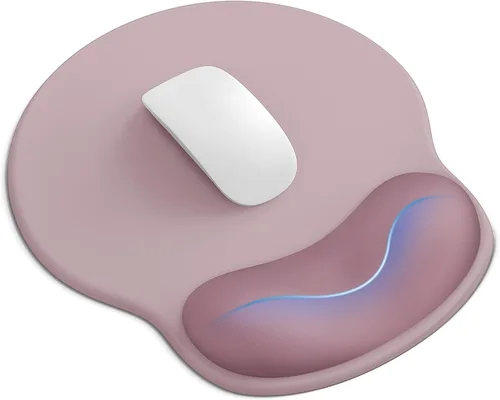 Vista 26 de Alfombrilla de mouse con reposamuñecas, ergonómicas para escritorio, alfombrilla de mouse antideslizante para oficina con soporte de muñeca de gel