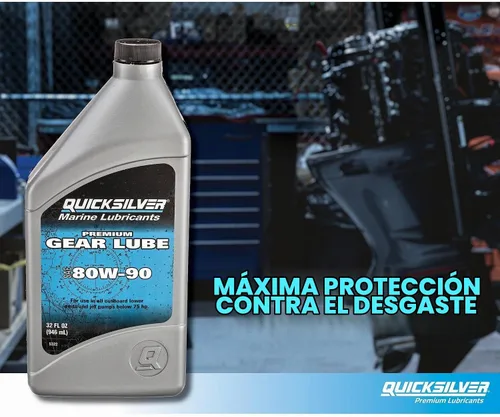 Vista 5 de Quicksilver de Mercury Marine Lubricante para marchas premium 80W-90, para motor marino, 32 onzas.