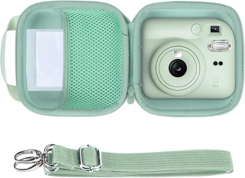 Vista 14 de Lebakort Funda de almacenamiento compatible con cámara instantánea Fujifilm Instax Mini 12/11 (funda rosa rubor)