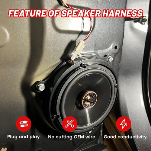 Vista 6 de RED WOLF Adaptador de conector de arnés de cable de altavoz para puerta Toyota 2019-2021 RAV4 Camry Avalon, para Dash Twteer Lexus is CT 2011-2018