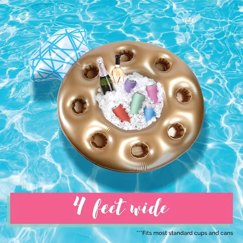 Vista 4 de Pop Fizz Designs Barra Inflable para Despedida de Soltera Enfriador de Bebidas y Barra de Piscina para Despedida de Soltera