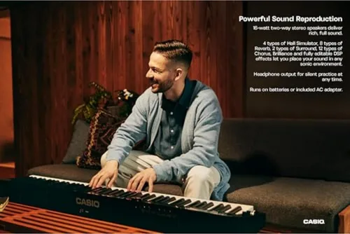 Vista 9 de Casio Privia PX-S3100 – piano digital con teclas ponderadas de 88 Delgado y elegante 700 tonos, 200 ritmos, Bluetooth Audio/MIDI, controles
