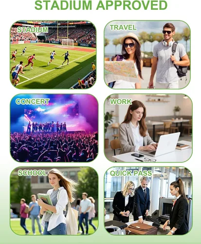 Vista 8 de MAY TREE Clear Backpack for Stadium Events, 12x11x6 Inches Stadium Approved 0.4MM PVC Clear Bag with Padded Straps for Concerts, Festivals