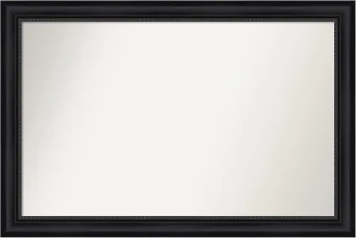 Vista 270 de Amanti Art Espejo personalizado, espejo de baño negro Astor, espejo de pared o espejo de tocador de baño sobre el fregadero (25 x 25 pulgadas)