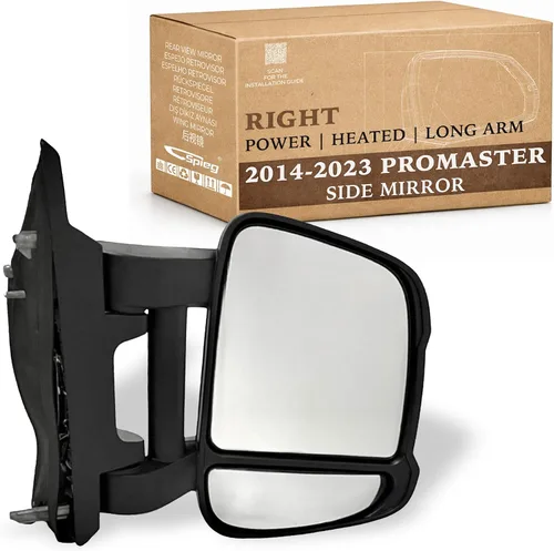 Vista 9 de Spieg 2014-2019 Ram Promaster 1500 2500 3500 Espejo Lateral del Conductor Reemplazo Conjunto de Espejo Retrovisor Lateral Izquierdo Plegable