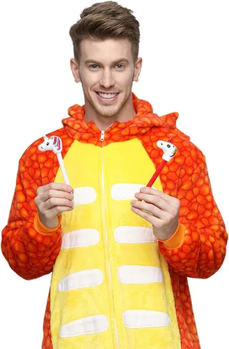 Vista 2 de ABENCA Disfraz de dinosaurio Triceratops para adultos, pijama para hombre, caricatura, de una pieza, animal, Halloween, Navidad, cosplay