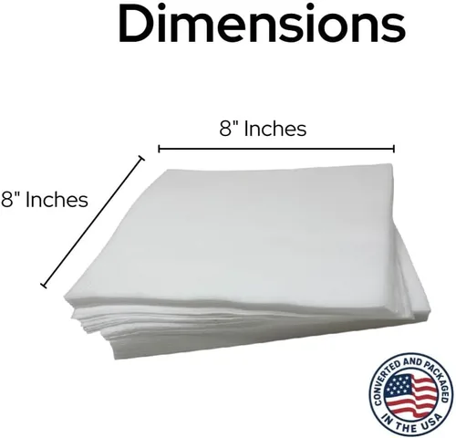 Vista 2 de Estabilizador Lavable Soluble en Agua 20,32 x 20,32 cm Piezas Cortadas para Bordado a Máquina y a Mano - Compatible con Bastidores 4x4 100 Hojas